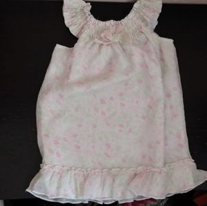 Spring Meadow Green Pink Mesh Babydoll Tank Summer Dress